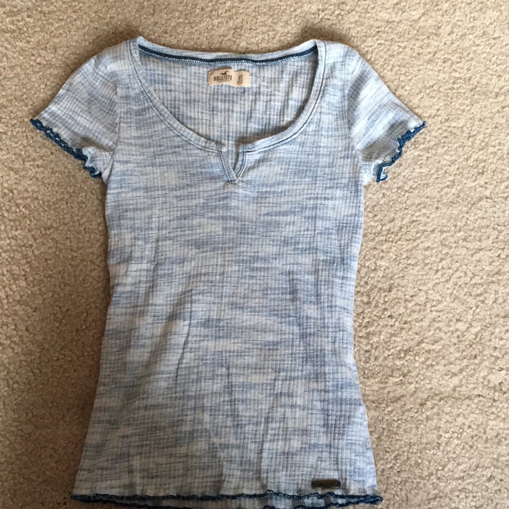Blue and White Hollister Shirt